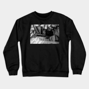 Railway bridge base in black and white Crewneck Sweatshirt